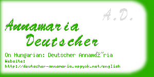 annamaria deutscher business card